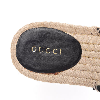 Gucci Nappa Matelasse GG Marmont Espadrille Slippers 37 Black 7 of 10