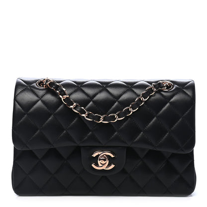 Chanel Lambskin Quilted Small Double Flap Black 1 of 8
