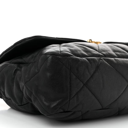 Chanel Lambskin Quilted Maxi Chanel 19 Flap Black 9 of 10