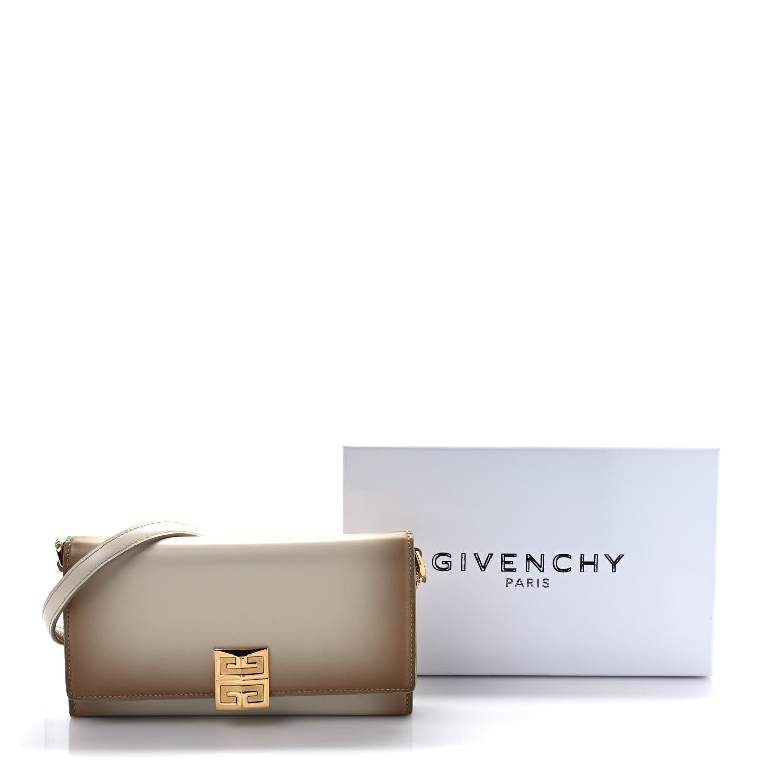 Givenchy Smooth Calfskin Gradient Effect 4G Wallet on Chain Dust Grey 11 of 11