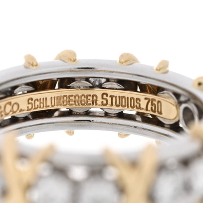 Tiffany Platinum 18K Yellow Gold Diamond Schlumberger Sixteen Stone Ring 52 6 6 of 7
