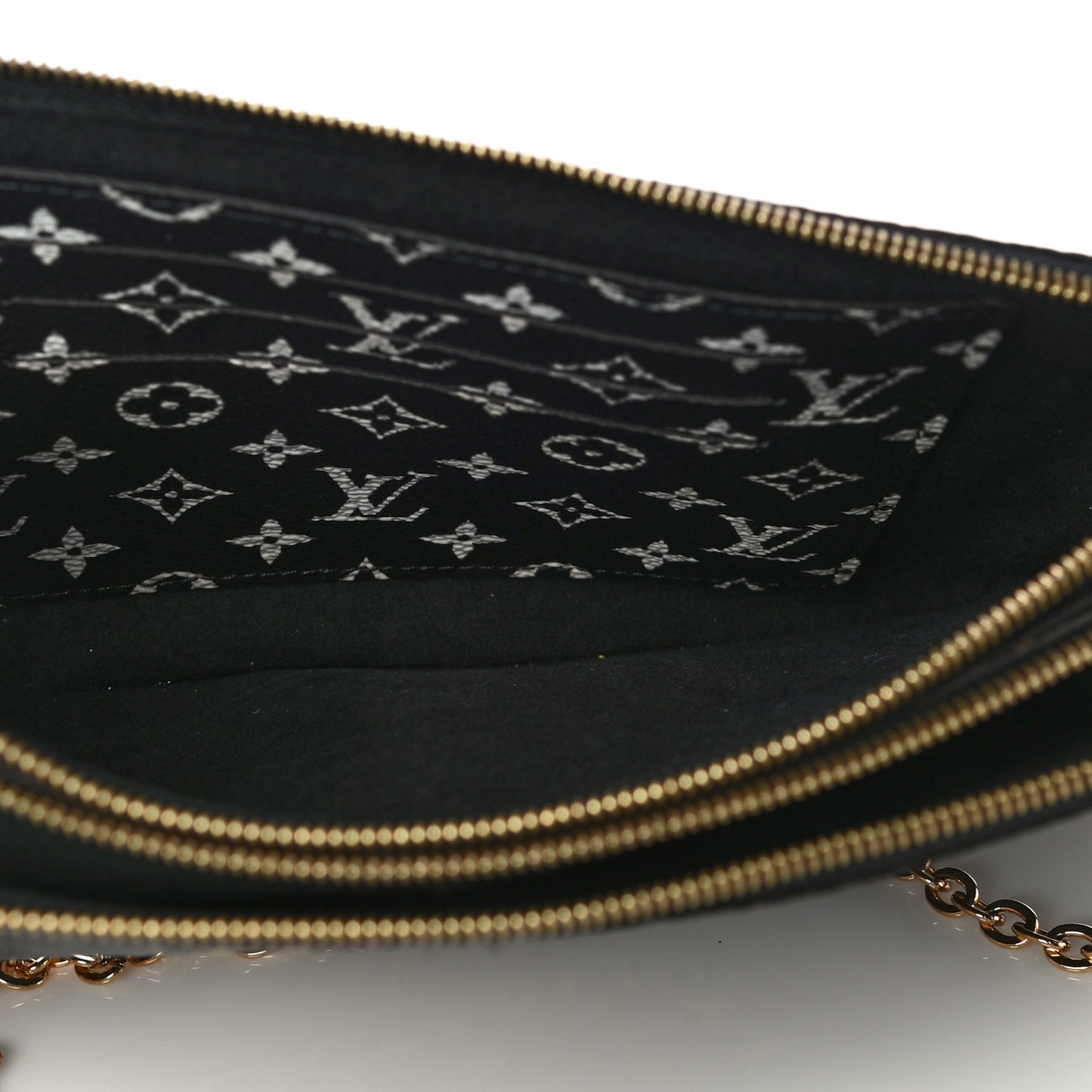 Monogram Giant Jungle Pochette Double Zip Black