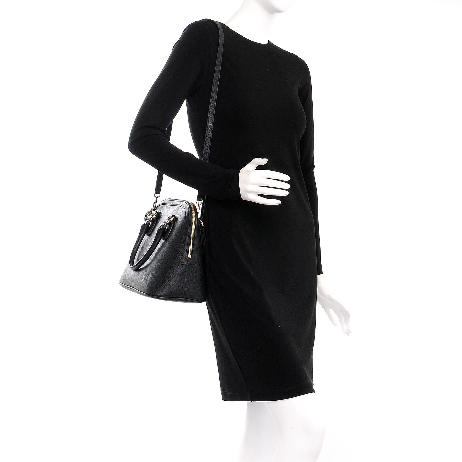 Gucci Dollar Calfskin Medium Dome Bag Black 2 of 8