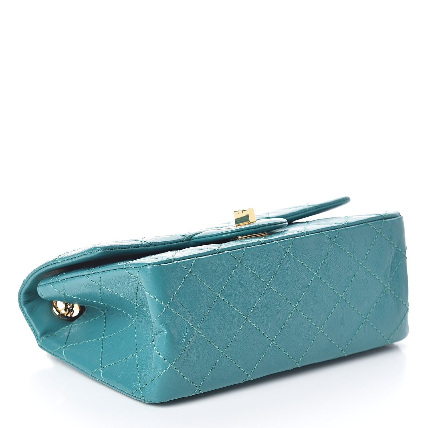 Chanel Aged Calfskin Quilted 2.55 Reissue Mini Flap Green 4 of 9
