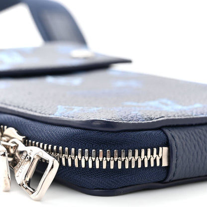 Louis Vuitton Monogram Ink Watercolor Phone Pouch Blue 9 of 10