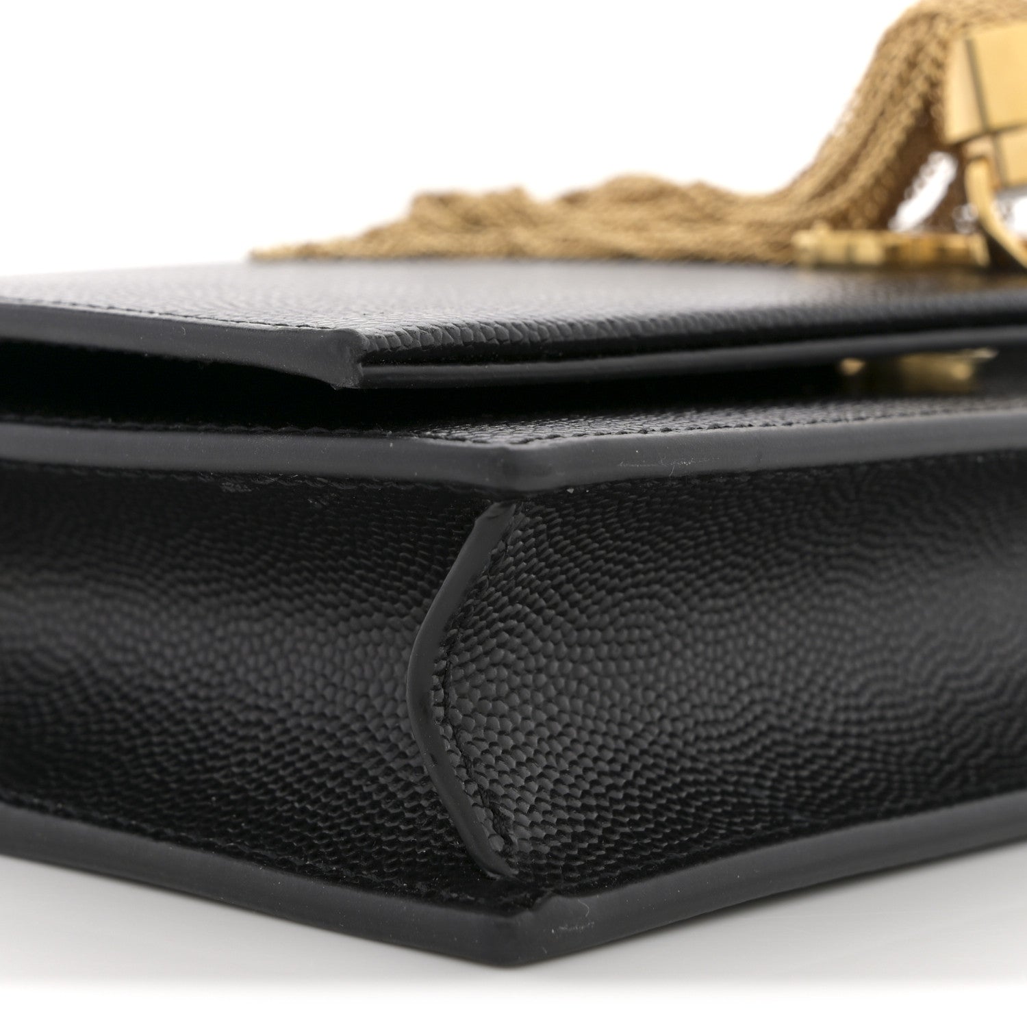 Saint Laurent Grain De Poudre Classic Monogram Kate Tassel Chain Wallet Black 9 of 10