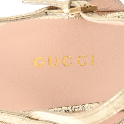 Gucci Galassia Aitana Espadrille 10/95mm Wedge Sandals 39 Platino 9 of 9