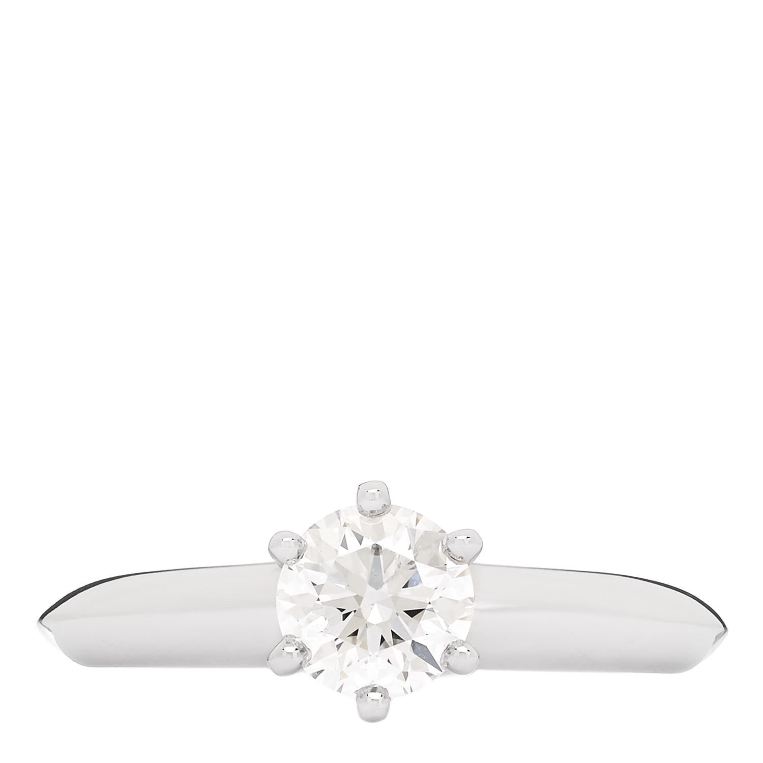 Tiffany Platinum Diamond .52ct Solitaire Engagement Ring 48 4.5 1 of 7