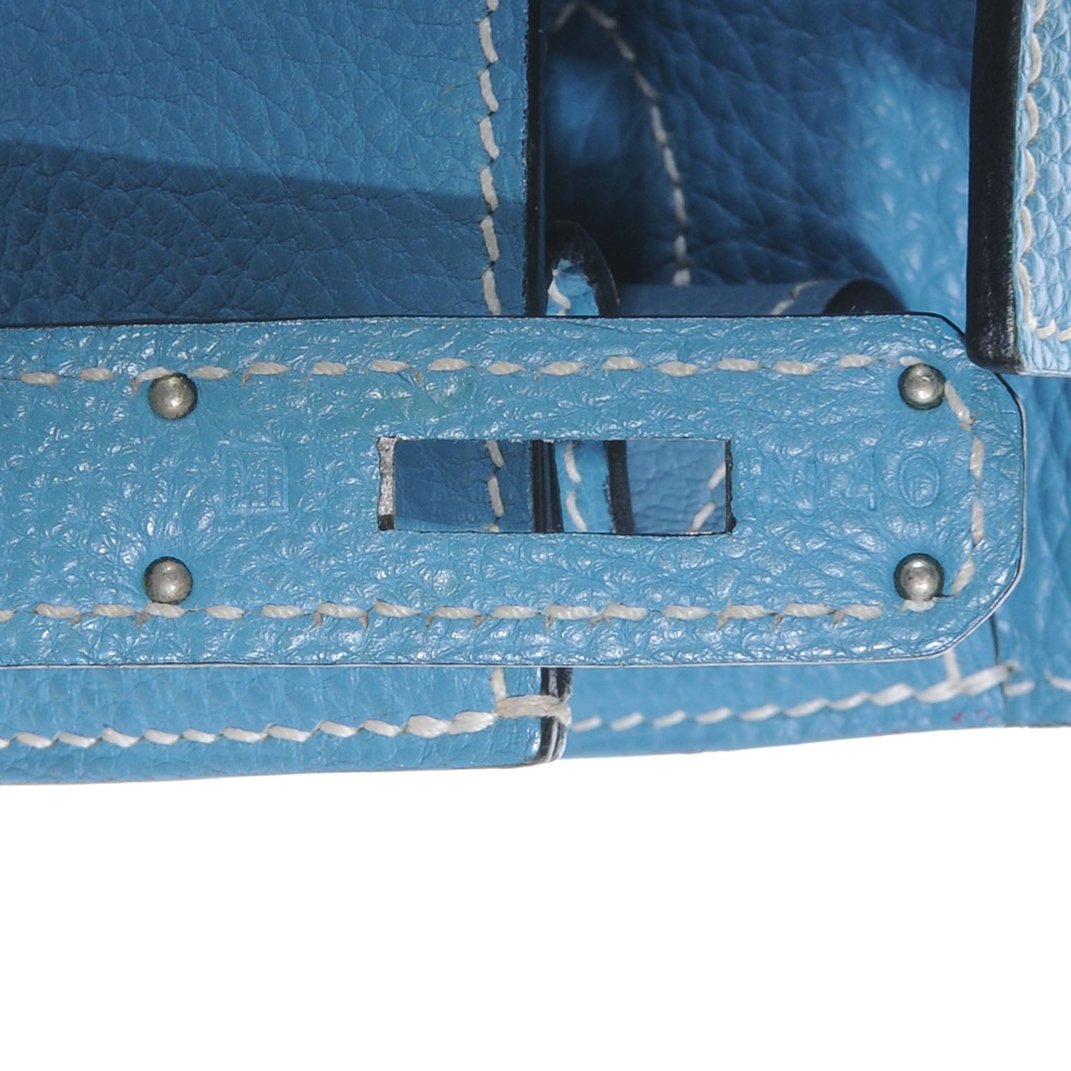 Hermes Taurillon Clemence Kelly 28 Blue Jean 7 of 10