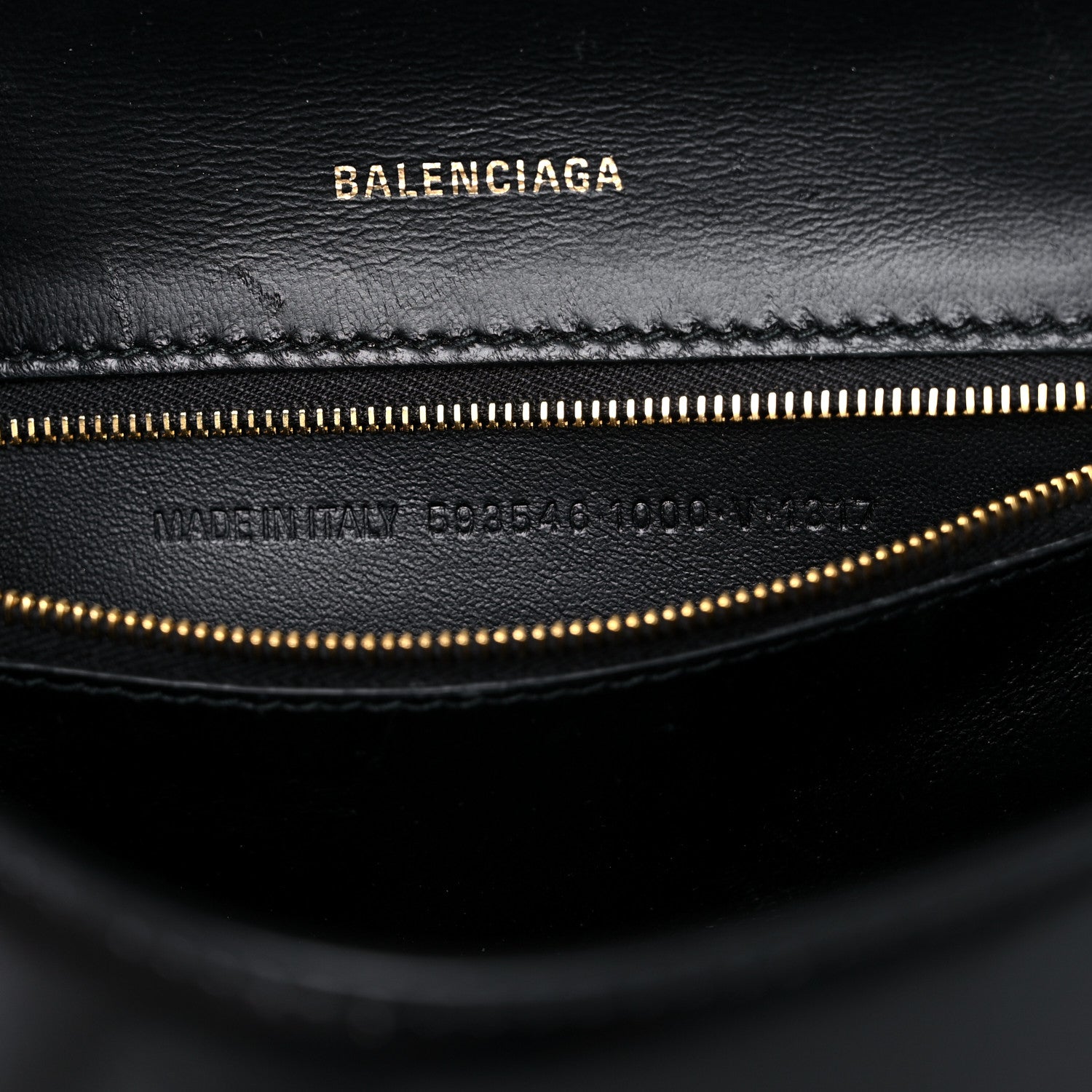 Balenciaga Shiny Box Calfskin Small Hourglass Top Handle Bag Black 7 of 13