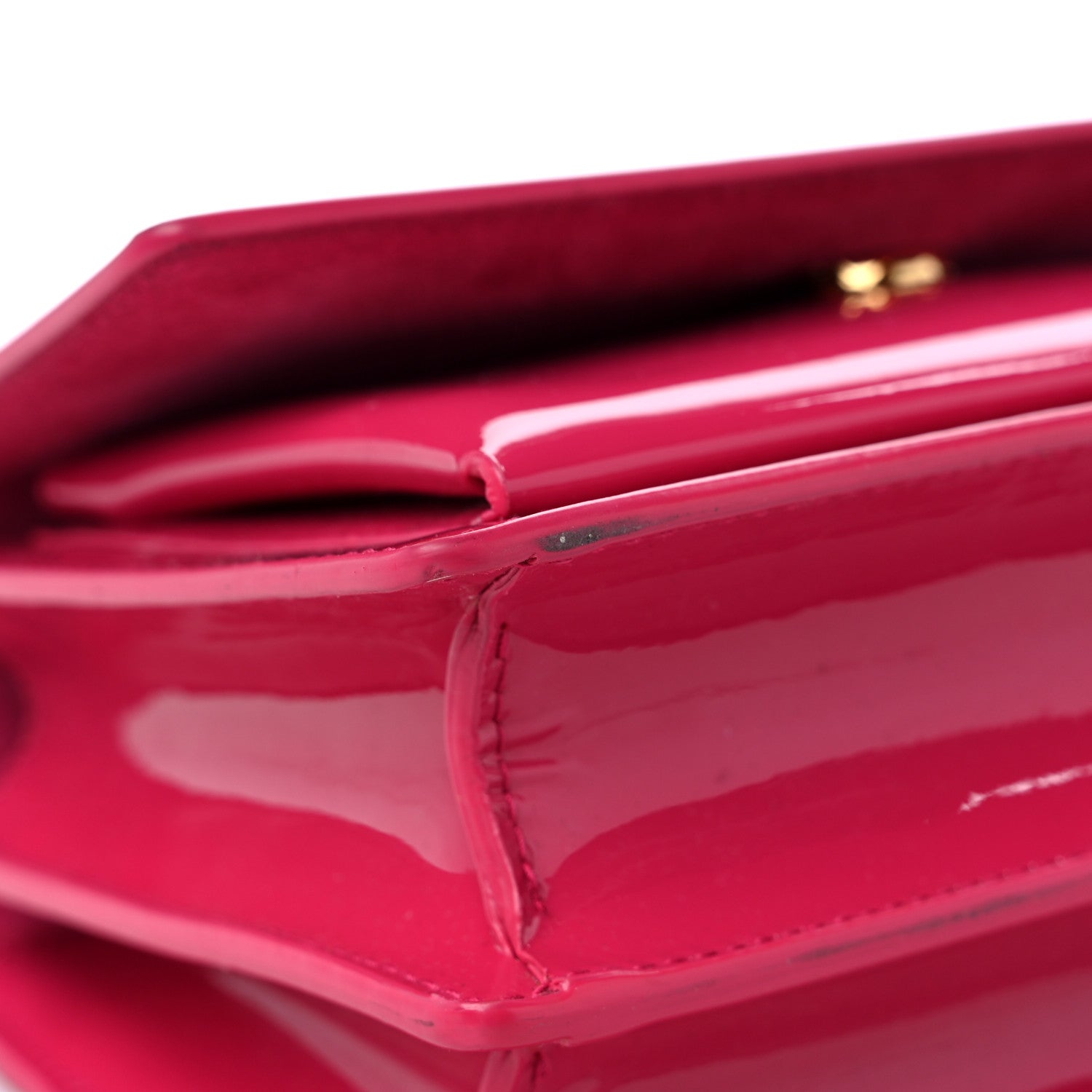 Saint Laurent Patent Small Monogram Sunset Bubblegum 7 of 12