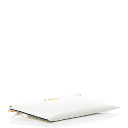 Prada Saffiano Small Flat Pouch Talco 4 of 9