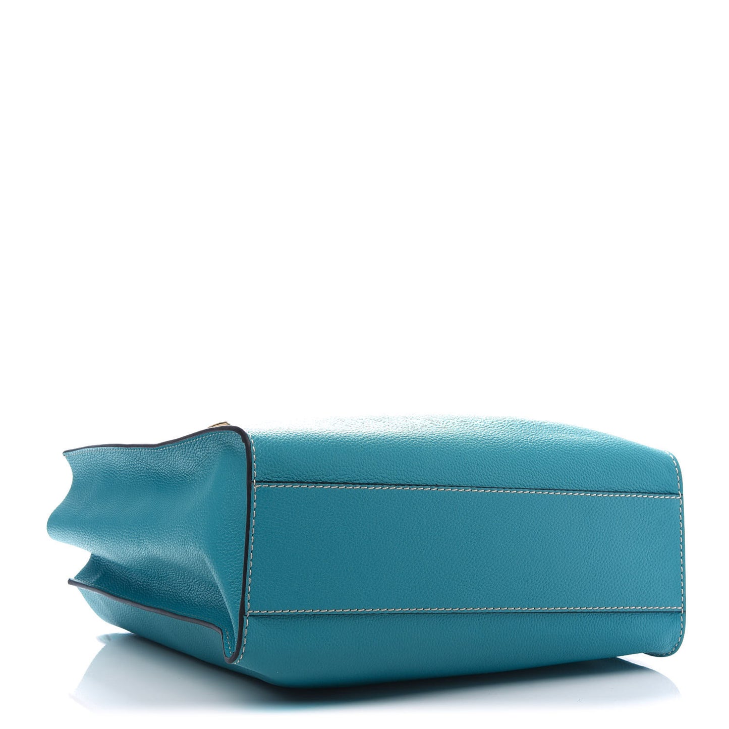Grained Calfskin Grind Shopper Tote Blue