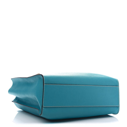 Marc Jacobs Grained Calfskin Grind Shopper Tote Blue 4 of 12