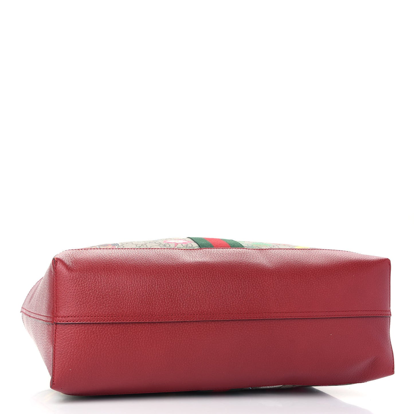 GG Supreme Monogram Flora Web Large Ophidia Tote Red