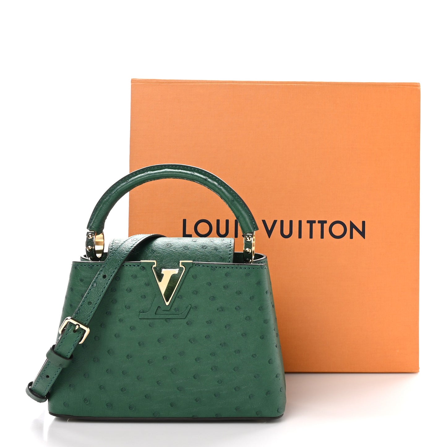Ostrich Capucines Mini Mint