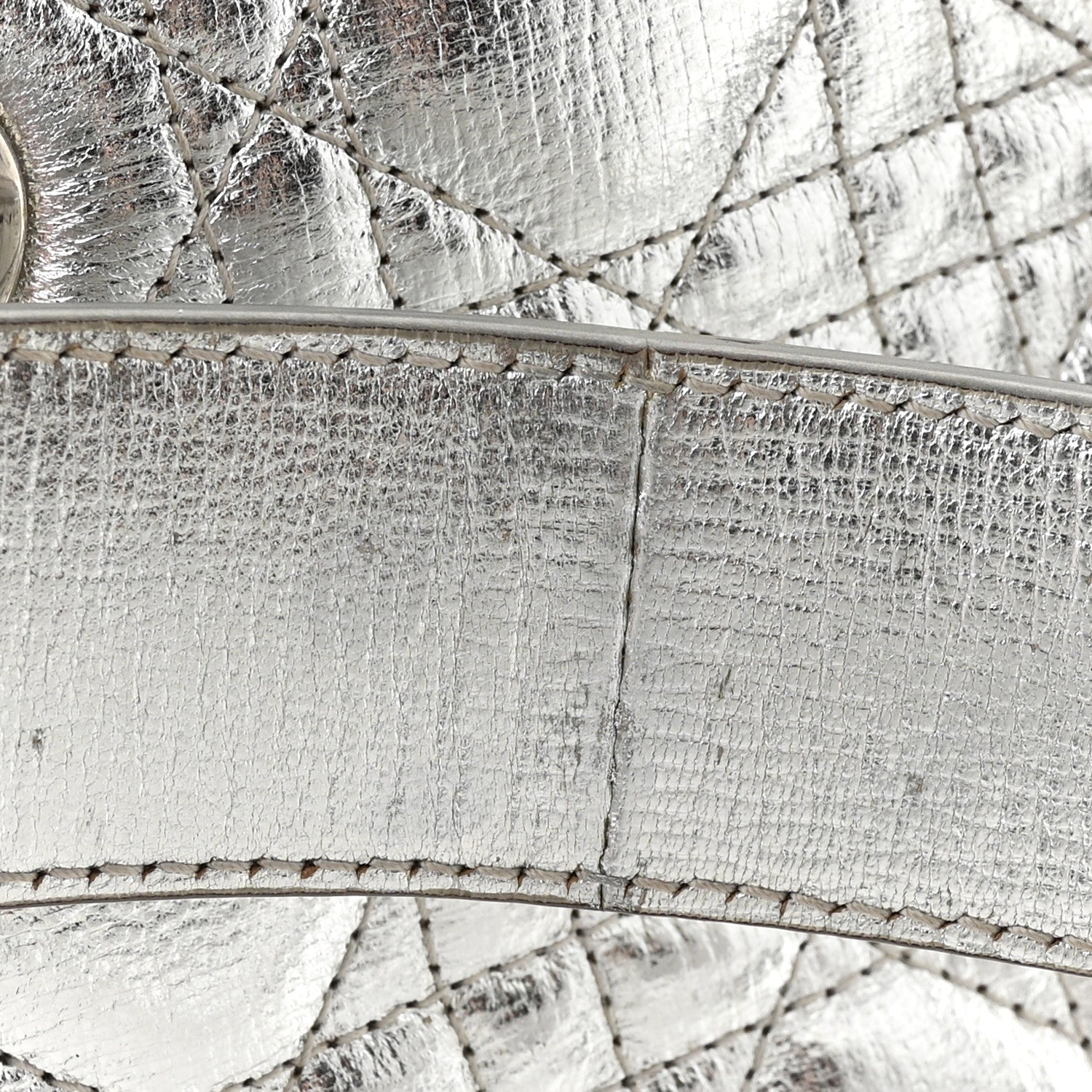 Christian Dior Metallic Grained Calfskin Cannage Small Lucky Badges My Lady Dior Silver 12 of 12