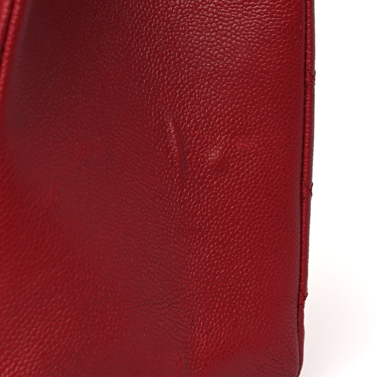Chanel Caviar Quilted XL Grand Shopping Tote GST Red 12 of 14