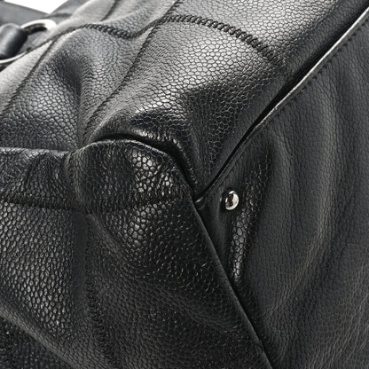 Chanel Caviar Square Stitched Bowler Black 11 of 12