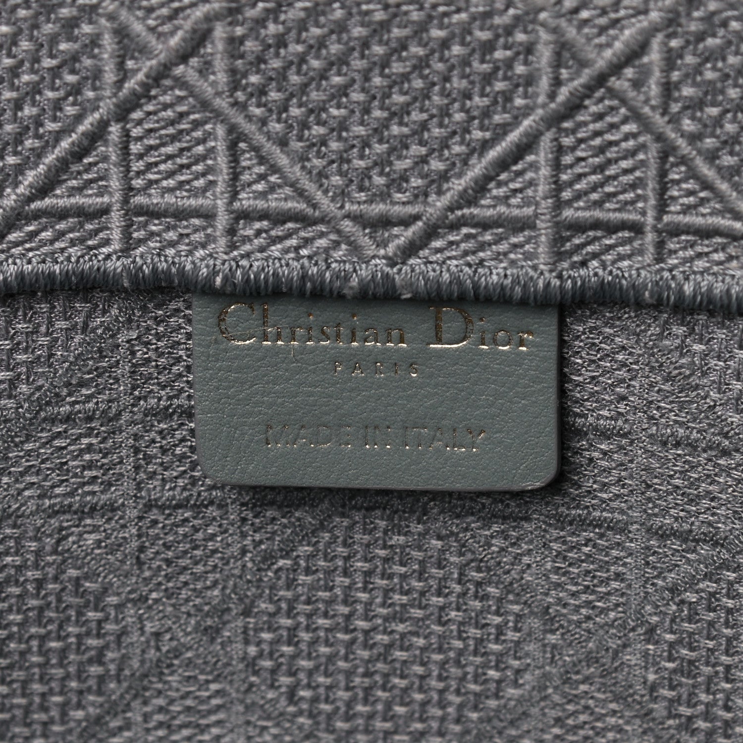 Christian Dior Canvas Embroidered Cannage Medium Book Tote Stone 6 of 15