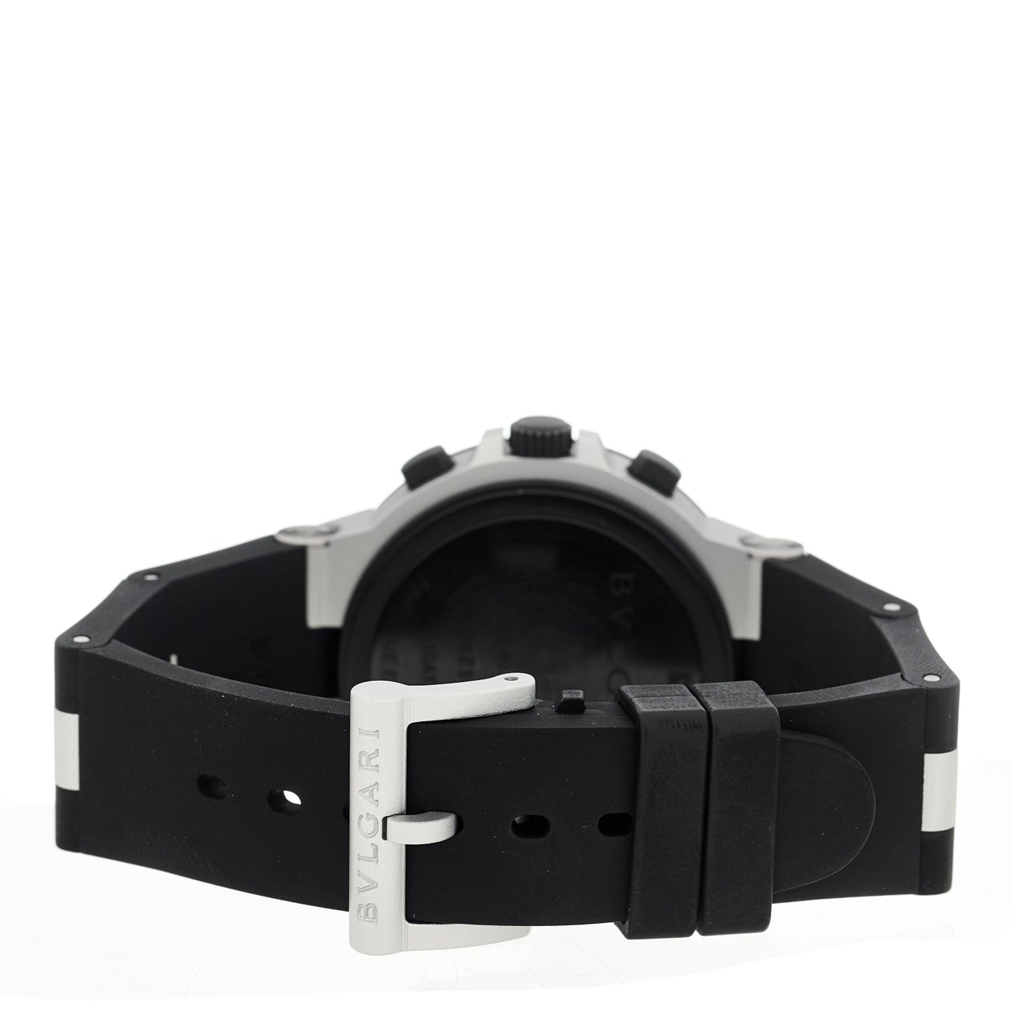 Aluminum Rubber 40mm Chronograph Automatic Watch White