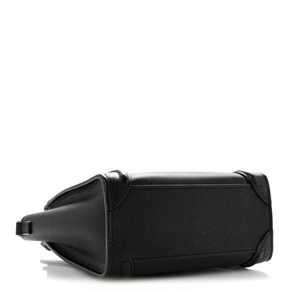 Celine Drummed Calfskin Nano Luggage Black 4 of 14