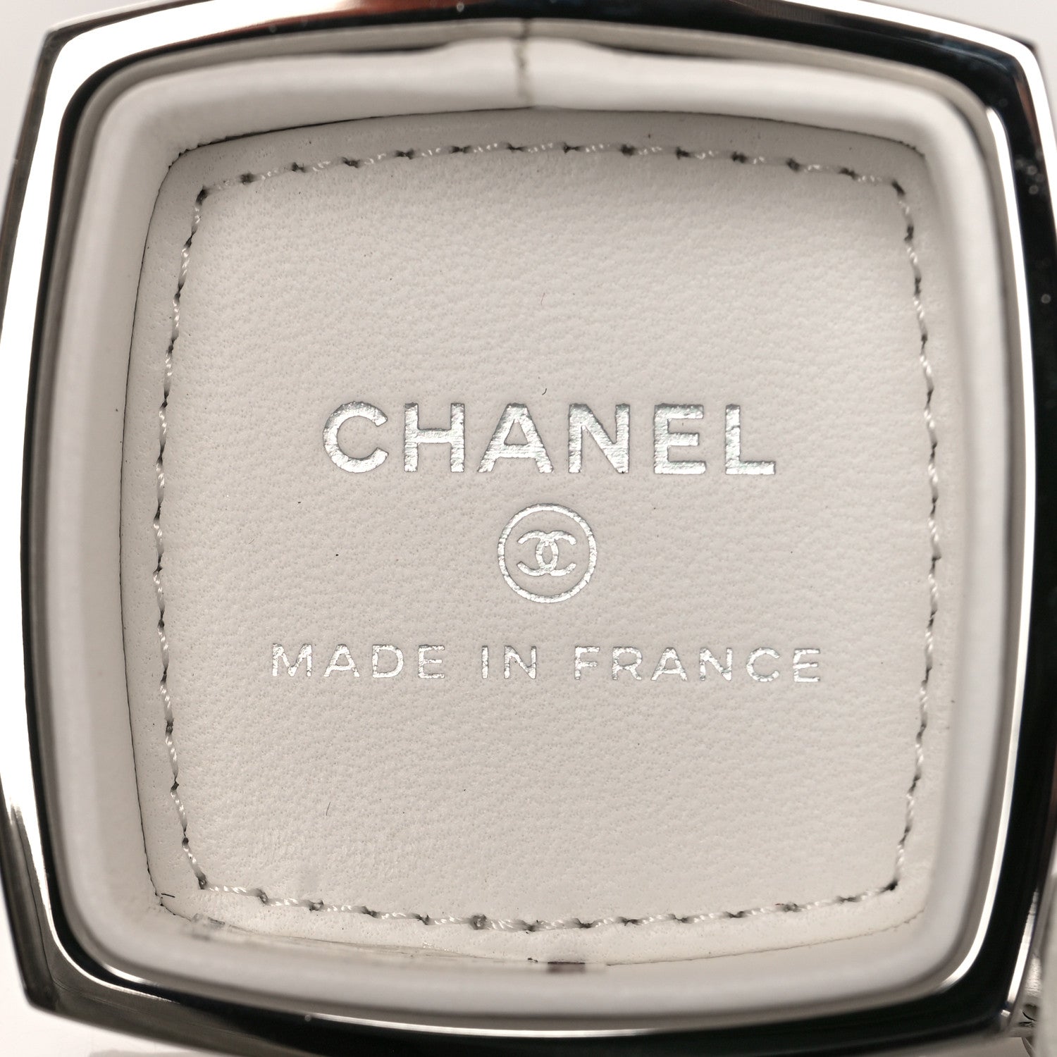 Chanel Patent Goatskin Quilted Clutch With Chain White 10 of 10