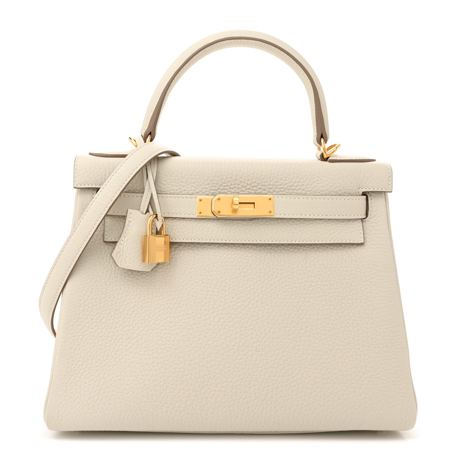 Hermes Taurillon Clemence Kelly Retourne 28 Craie 1 of 12