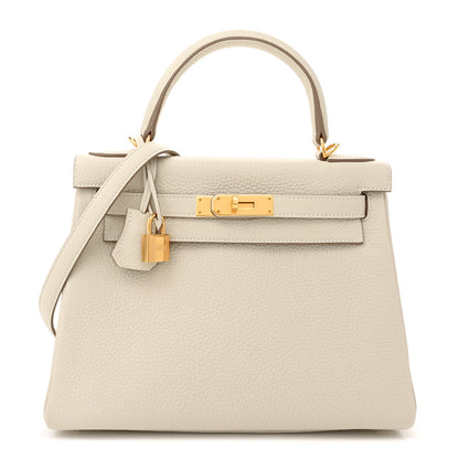 Hermes Taurillon Clemence Kelly Retourne 28 Craie 1 of 12