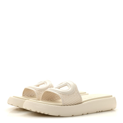 Christian Dior Rubber D-Club Slide Sandals 37 Off White 4 of 9
