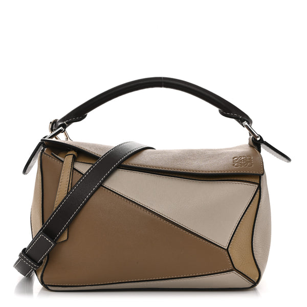 Loewe Calfskin Small Puzzle Bag Mocca Multicolor 1872479