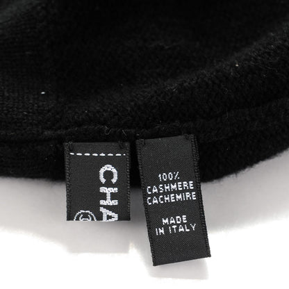 Chanel Cashmere Chain CC Beanie Black 4 of 5