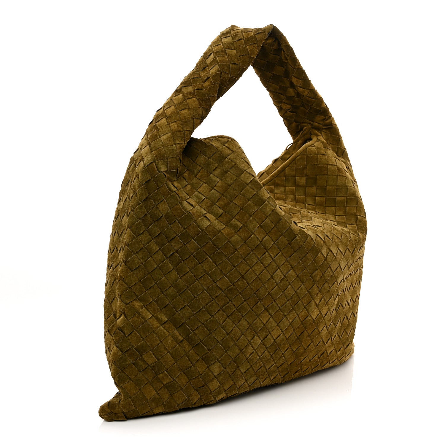Bottega Veneta Suede Intrecciato Large Hop Mud 3 of 10