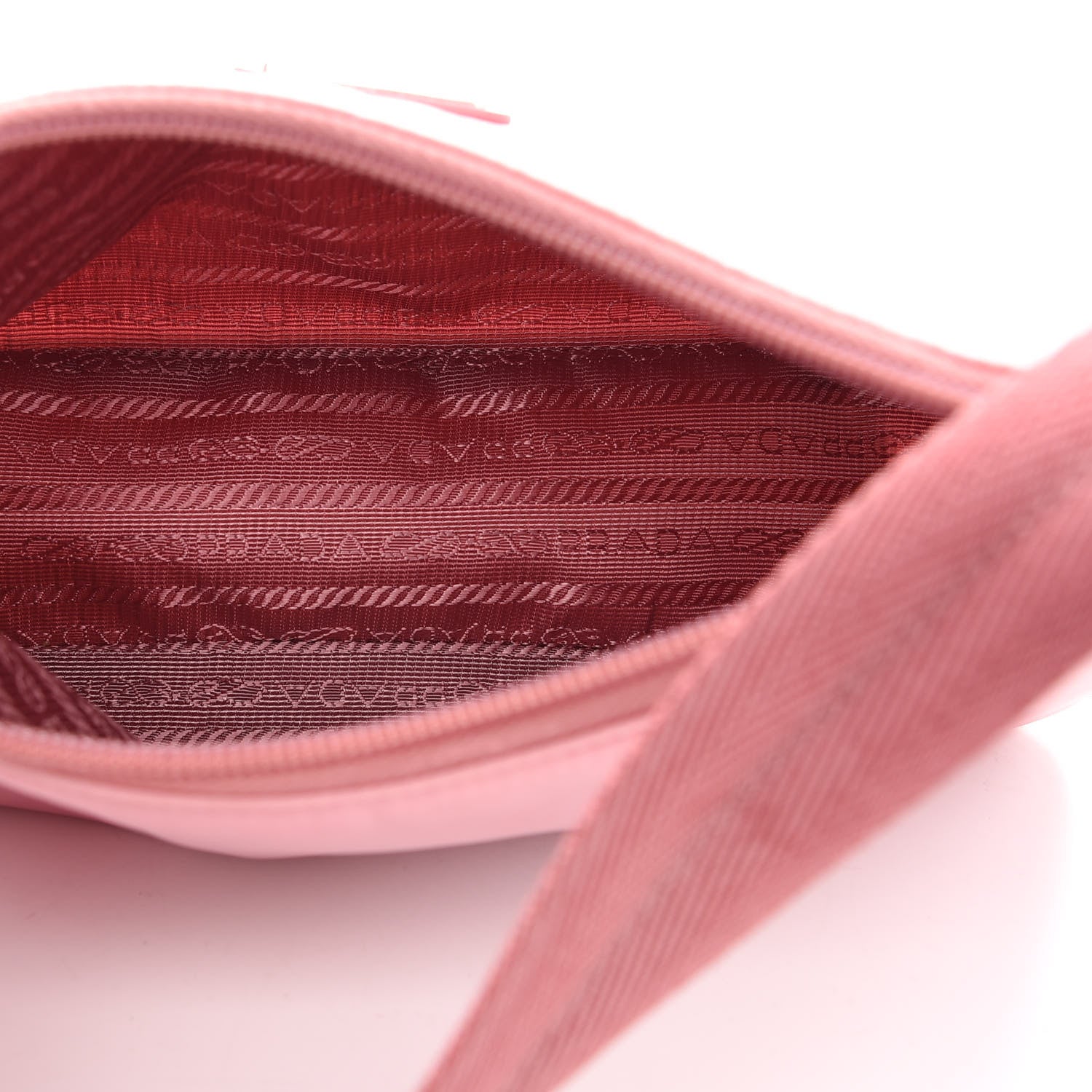Prada Tessuto Nylon Saffiano Mini Re-Edition 2000 Bag Rosa 7 of 10