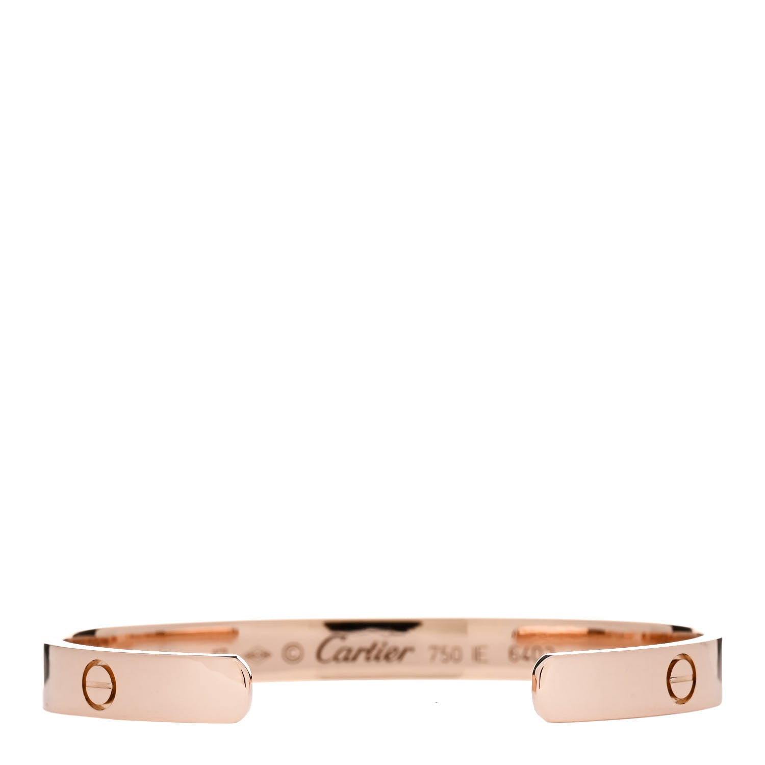 Cartier 18K Pink Gold LOVE Cuff Bracelet 17 2 of 3