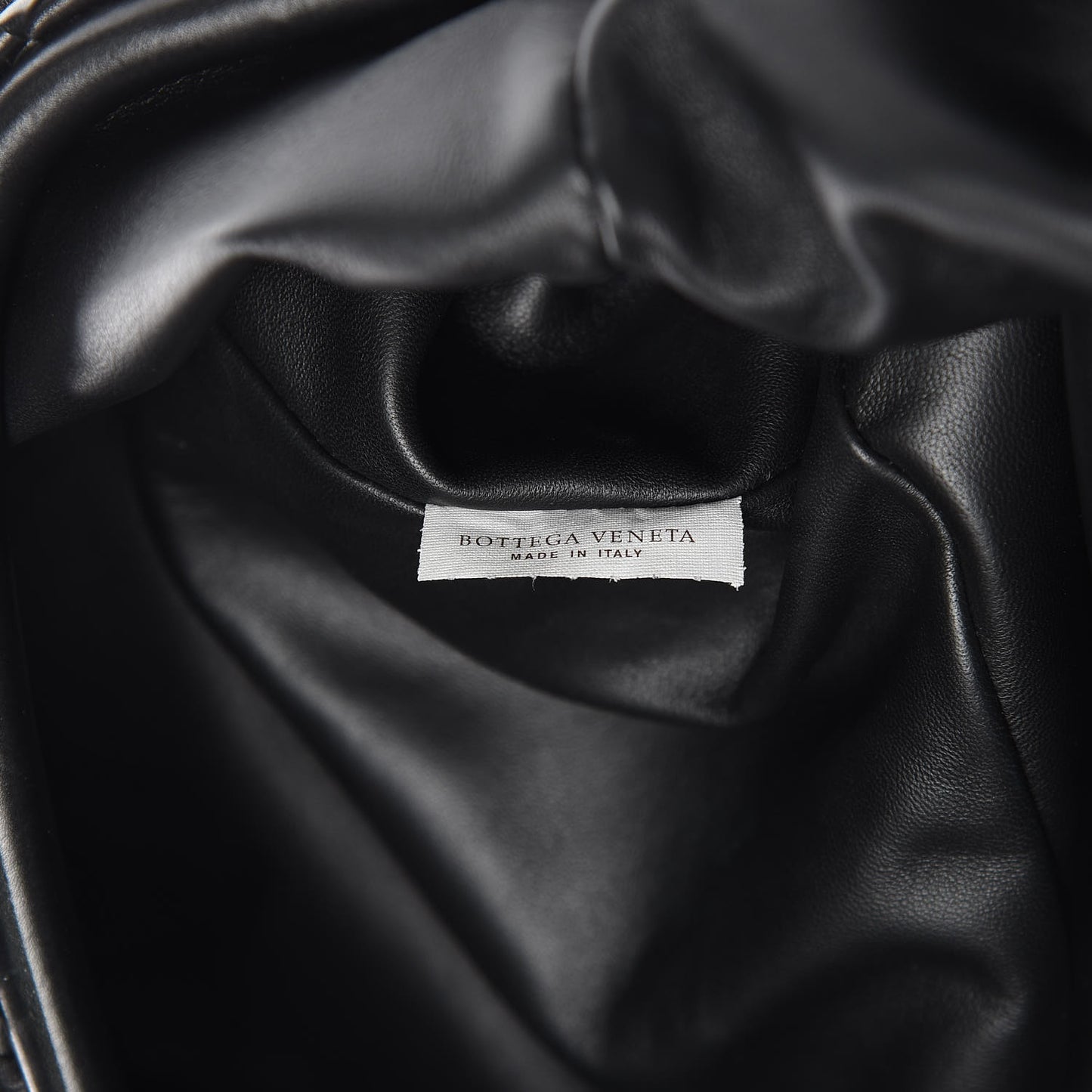 Nappa Maxi Intreccio The Pouch Oversized Clutch Black