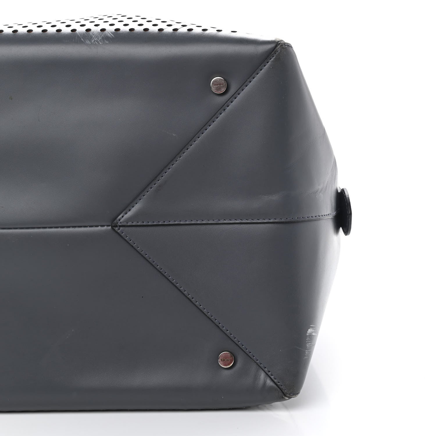 Alaia Calfskin Lux Laser Cut Tote Anthracite 12 of 18