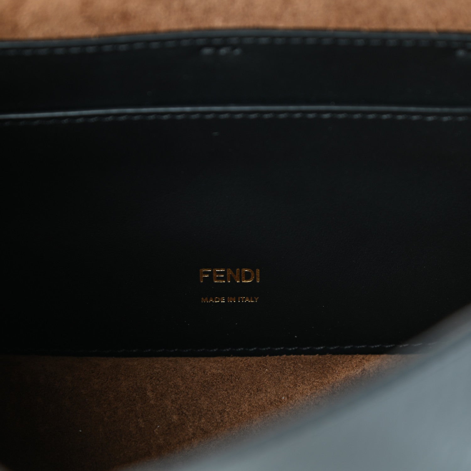 Fendi Agnello Old Shine Small Kan U Shoulder Bag Black 6 of 9