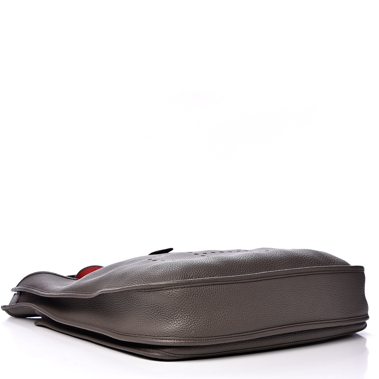 Hermes Taurillon Clemence Amazone Evelyne III TGM Etain Rouge Casaque 3 of 11