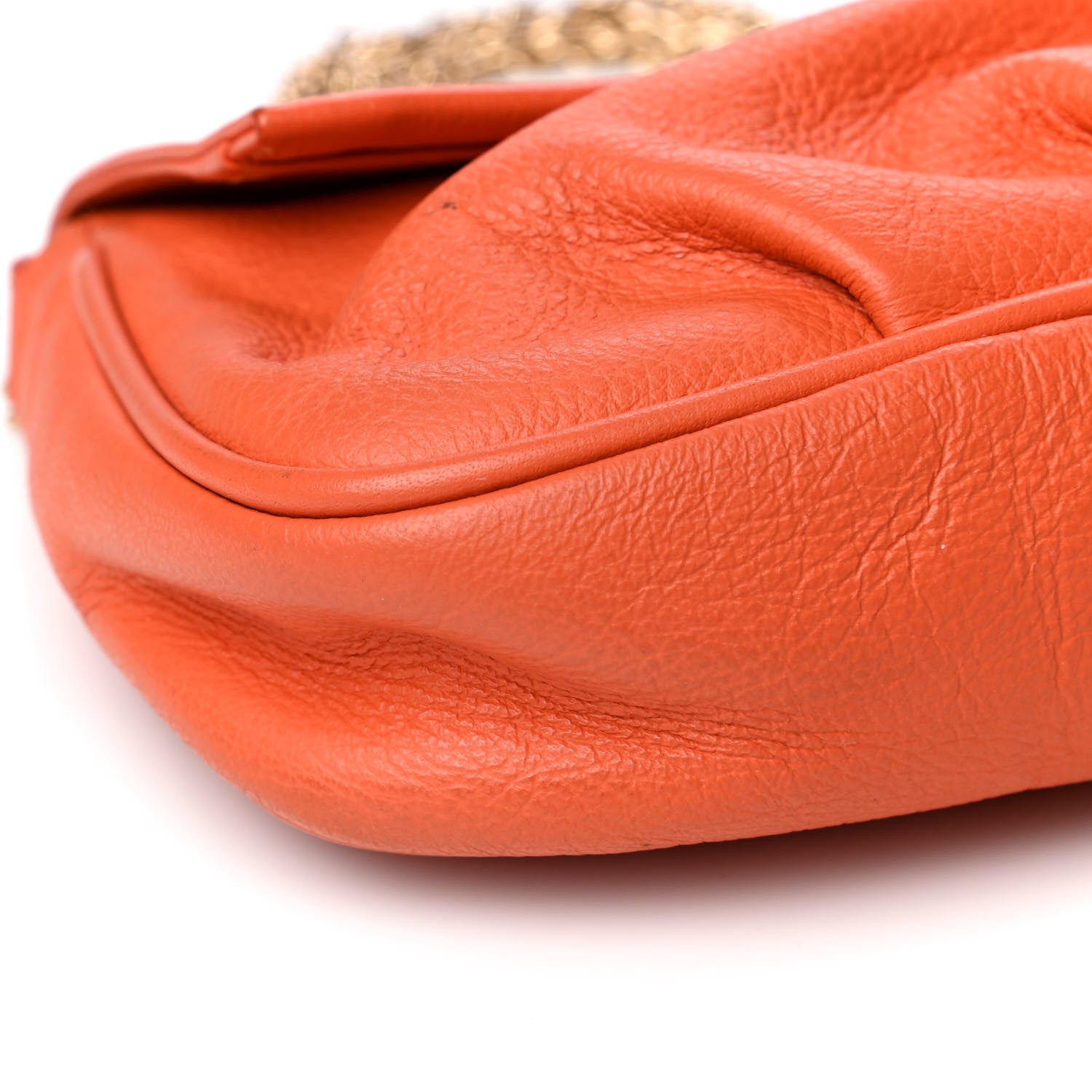 Fendi Vitello Flamingo Fendista Pouchette Crossbody Arancio 9 of 16