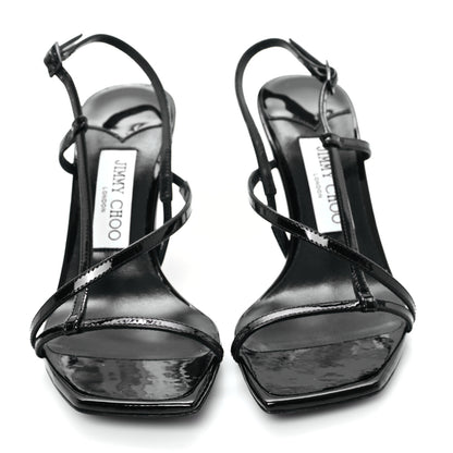 Jimmy Choo Patent Etana 80 Sandals 36.5 Black 3 of 10