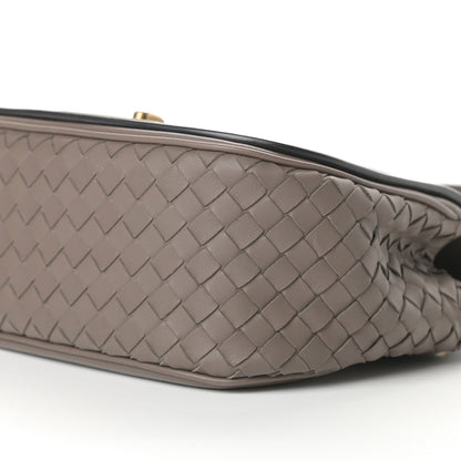 Bottega Veneta Nappa Intrecciato BV Luna Shoulder Bag New Steel 10 of 11