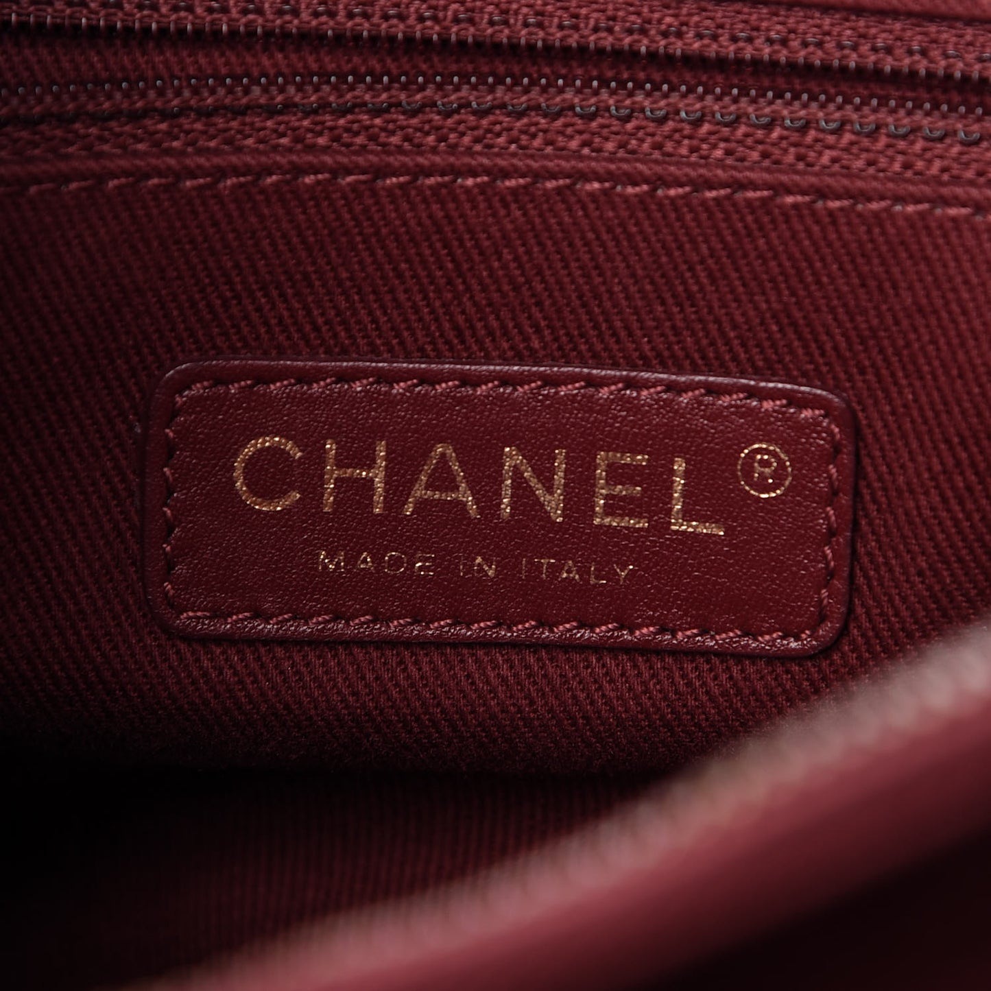 Glazed Caviar Quilted Small Shiva Tote Burgundy
