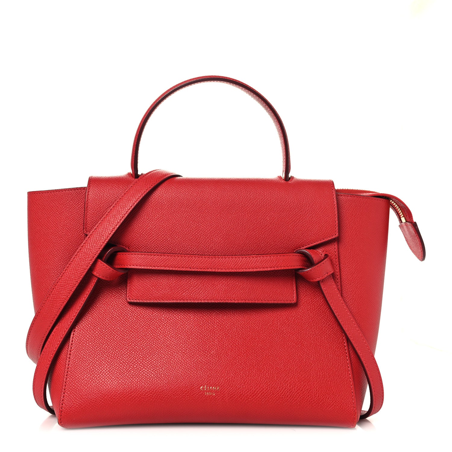 Celine Baby Grained Calfskin Micro Belt Bag Coquelicot 1 of 10