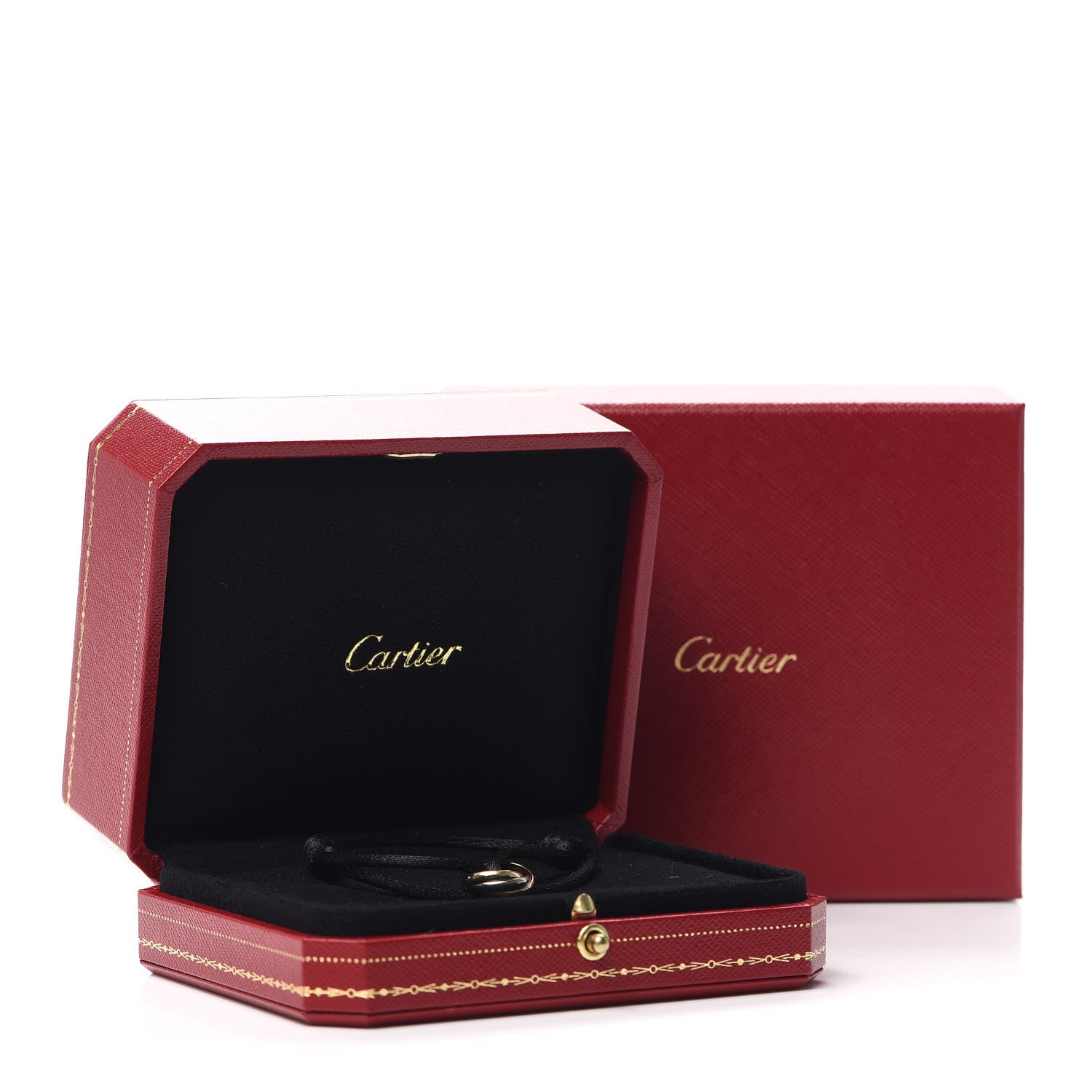 Cartier 18K Pink Yellow White Gold Trinity Adjustable Cord Bracelet Black 7 of 7