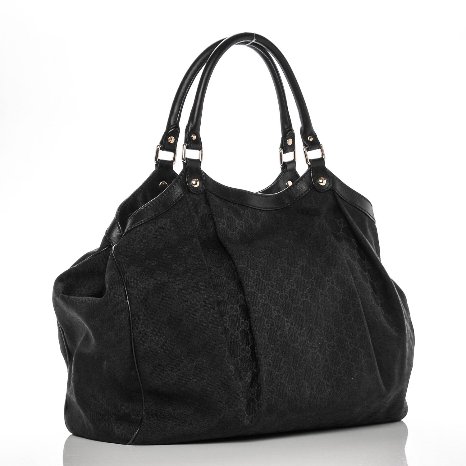 Gucci Monogram Large Sukey Tote Black 3 of 13