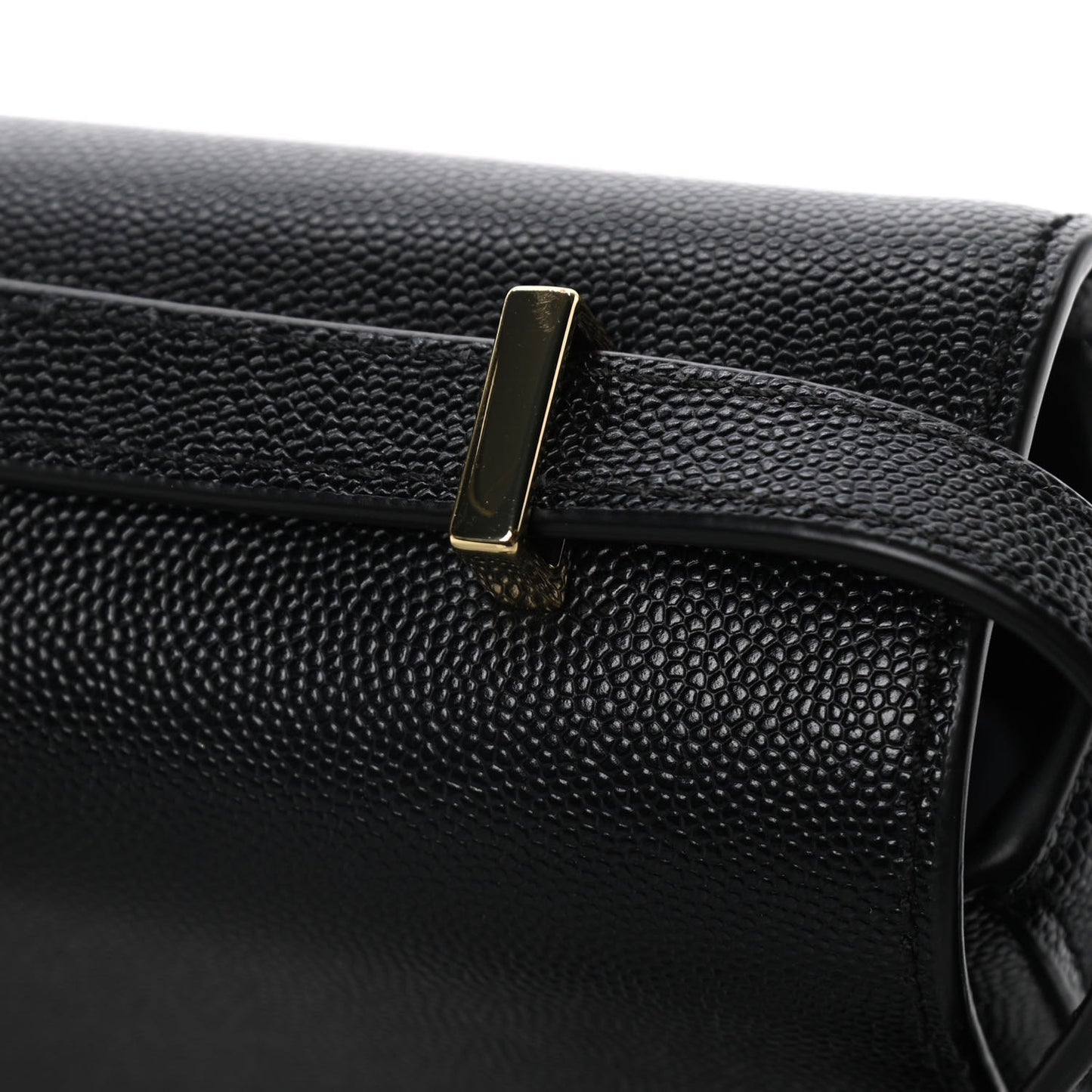 Textured Calfskin The J Link Shoulder Bag Black