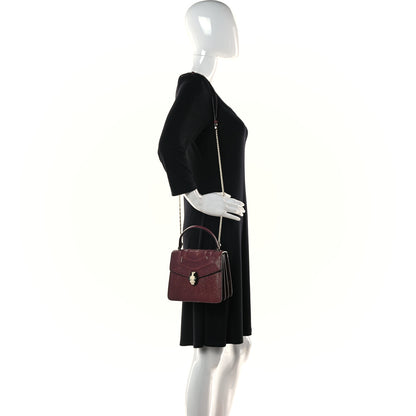 Bulgari Calfskin Galuchat Serpenti Forever Crossbody Plum 2 of 15