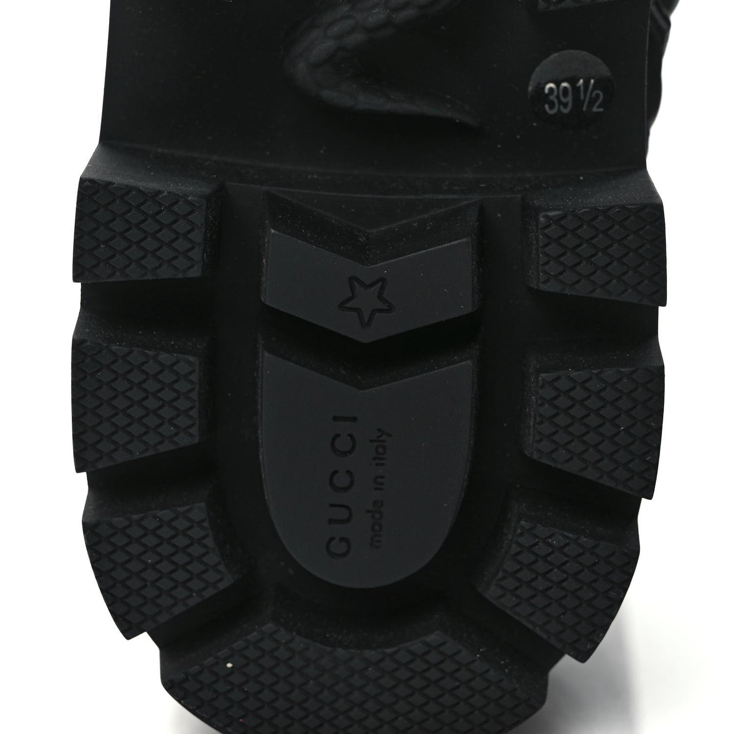 Nappa Frances GG Matelasse Platform Combat Boots 39.5 Black