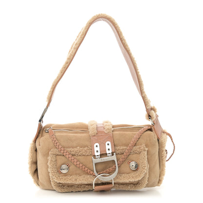 Christian Dior Shearling Flight East West Bag Beige 1 of 10